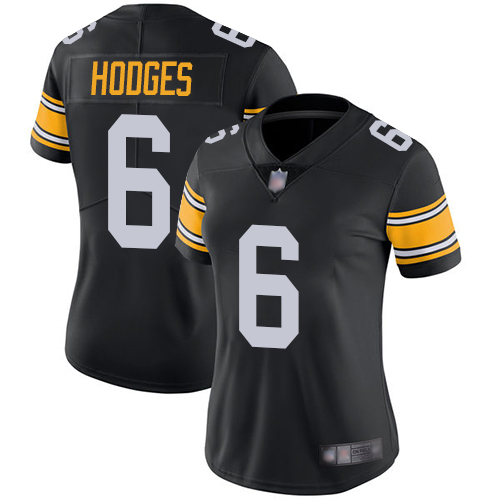 Women Pittsburgh Steelers Football 6 Limited Black Devlin Hodges Alternate Vapor Untouchable Nike NFL Jersey
